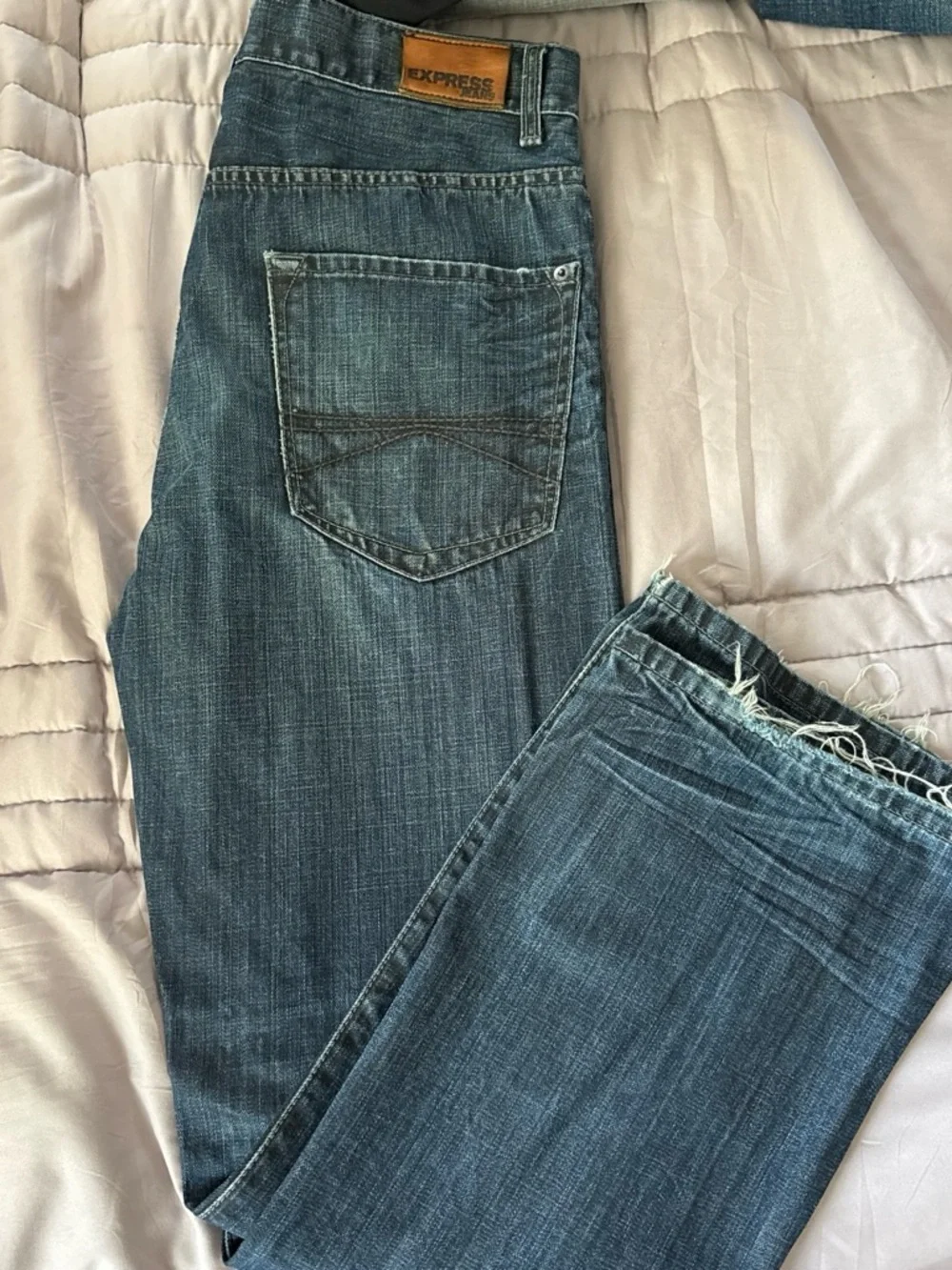 Express Kingston Men's Dark Blue Bootcut Jeans